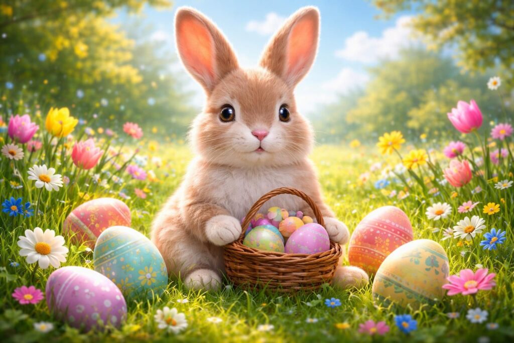 découvrez une illustration créative du lapin de pâques en dessin, parfaite pour célébrer cette fête avec originalité et douceur.