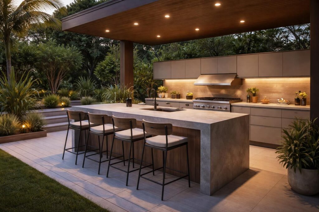 découvrez l'art de la cuisine extérieure alliant design moderne et fonctionnalité pour transformer votre espace en un lieu convivial et élégant.