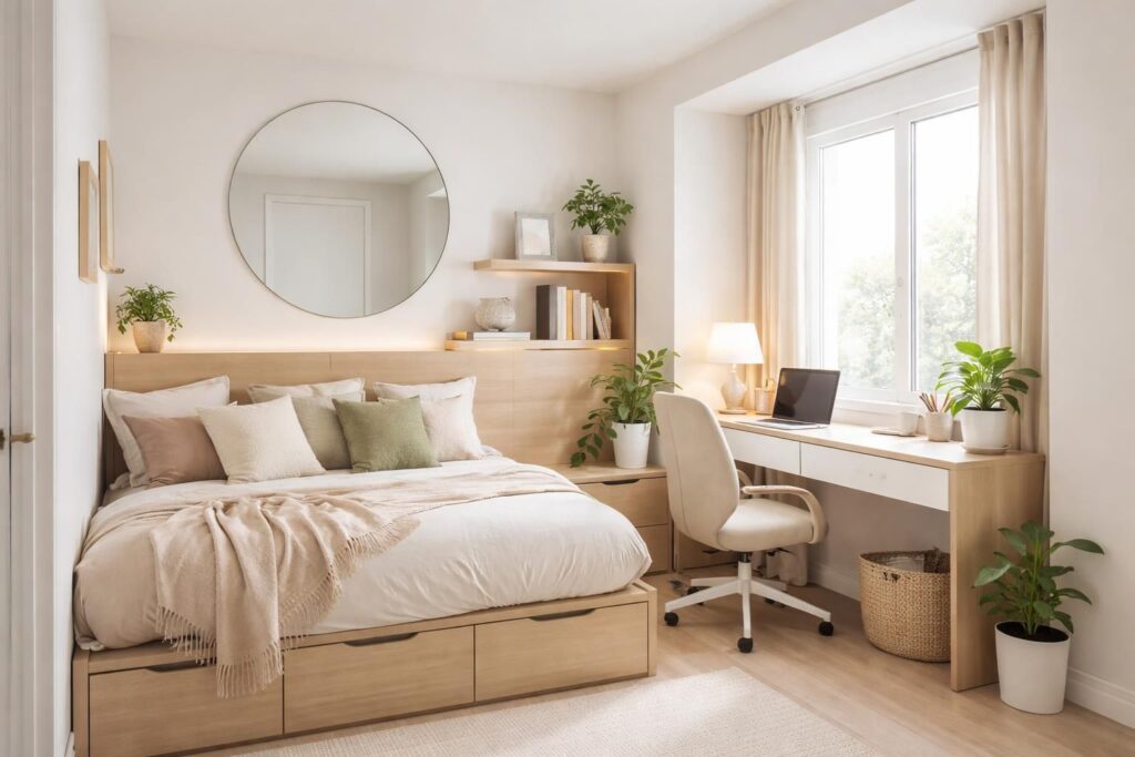 découvrez des conseils créatifs pour aménager une petite chambre alliant style et fonctionnalité, optimisez l'espace tout en créant une ambiance cosy et moderne.