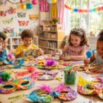 apprenez à créer des masques colorés et ludiques pour le carnaval avec les enfants de l'école maternelle, une activité créative et festive idéale pour éveiller leur imagination.