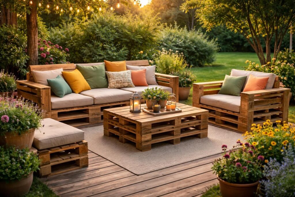 découvrez comment créer un salon de jardin unique et écologique en utilisant des palettes recyclées. transformez votre espace extérieur avec des meubles durables et originaux.