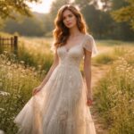 découvrez l'élégance bucolique avec notre robe champêtre chic, l'indispensable de cette saison pour un style à la fois naturel et raffiné.