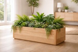 apportez une touche d'élégance naturelle à votre intérieur ou extérieur avec une jardinière en bois, alliant esthétique raffinée et durabilité pour sublimer votre espace.