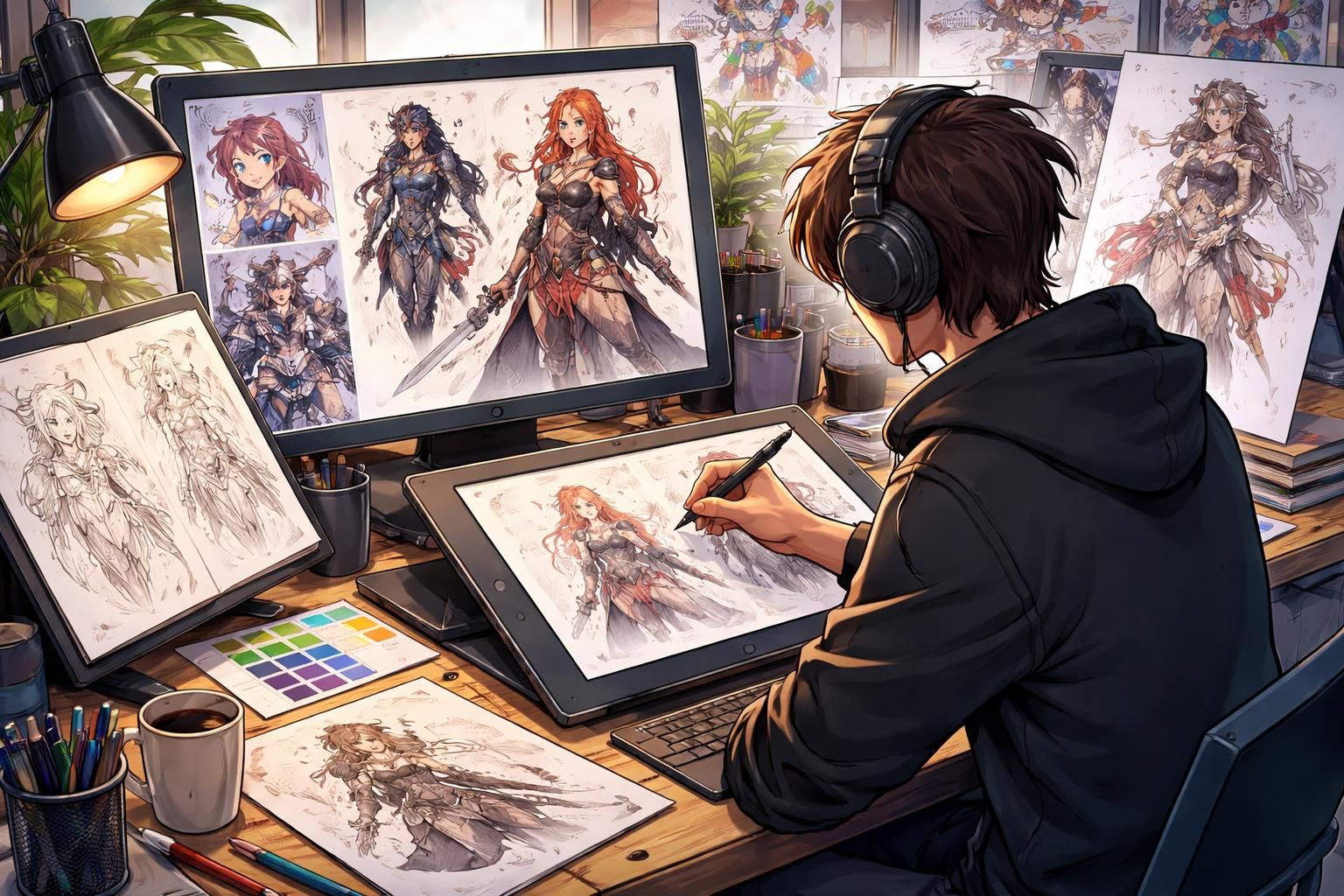 découvrez comment l'art conceptuel utilise l'exploration visuelle pour donner vie et personnalité aux personnages, alliant créativité et storytelling.