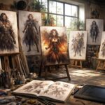 découvrez comment l'exploration visuelle enrichit l'art conceptuel pour donner vie à des personnages uniques et captivants.