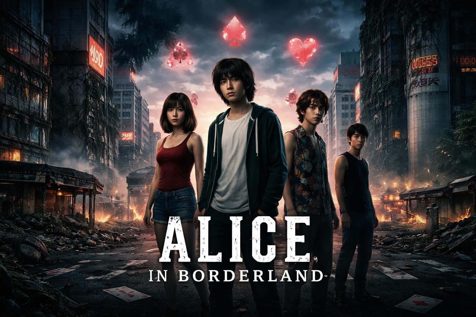 découvrez un fond d'écran captivant de alice in borderland qui vous plonge au cœur de l'aventure palpitante. parfait pour les fans prêts à vivre chaque instant intense de la série.