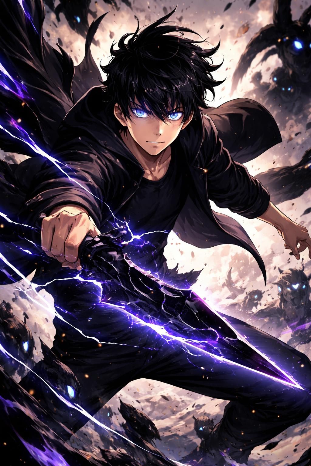 téléchargez un fond d'écran épique de solo leveling pour personnaliser votre écran avec des illustrations dynamiques et un style unique.