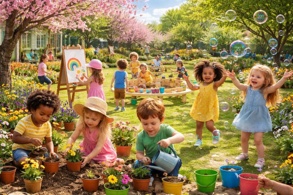 découvrez des idées d'activités printanières ludiques et éducatives pour stimuler les tout-petits en crèche durant la saison du printemps.