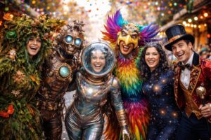 découvrez des idées de déguisements originaux et créatifs pour un groupe, parfaits pour briller lors du carnaval et faire sensation ensemble.