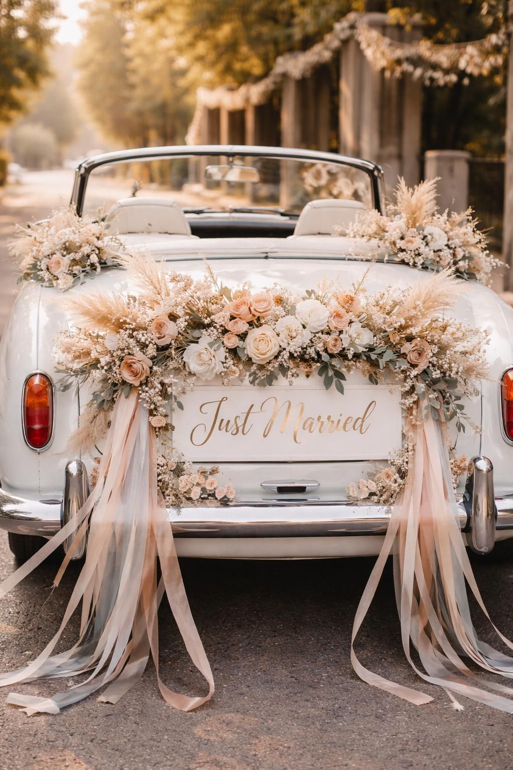 découvrez des idées élégantes et originales pour décorer la voiture des mariés, alliant style et originalité pour un mariage inoubliable.