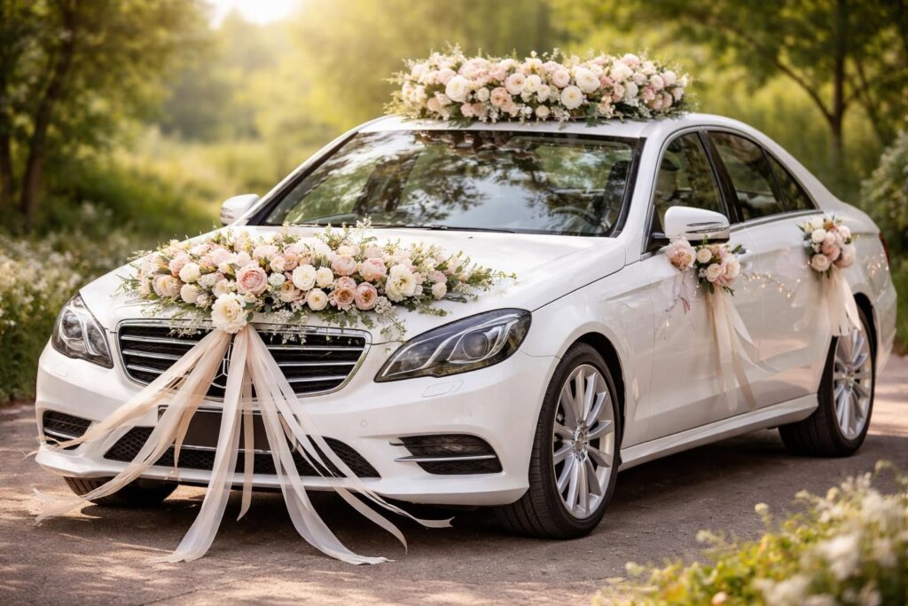 découvrez des idées élégantes et originales pour décorer la voiture des mariés et rendre votre mariage encore plus mémorable.