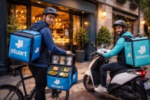 profitez d'une livraison gastronomique rapide et fiable grâce aux services de coursiers frigorifiques stuart et deliveroo, spécialement conçus pour les restaurants.