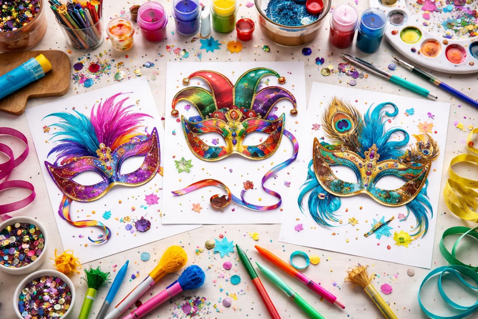 téléchargez et imprimez facilement votre masque de carnaval prêt à porter pour célébrer en toute originalité et style.