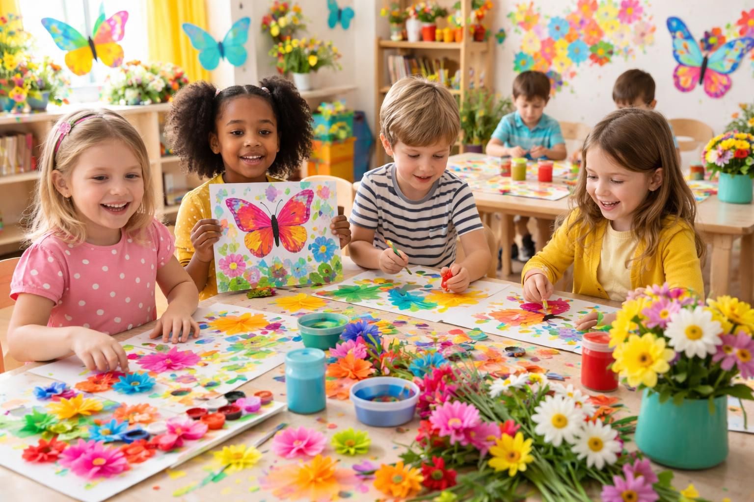 découvrez nos ateliers créatifs de printemps spécialement conçus pour les tout-petits en maternelle, favorisant l'éveil artistique et la découverte ludique.