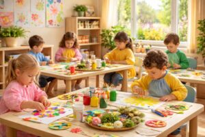 participez à nos ateliers créatifs de printemps spécialement conçus pour les tout-petits en maternelle, favorisant leur imagination et motricité dans un cadre ludique et éducatif.