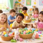 participez à nos ateliers ludiques de pâques spécialement conçus pour les tout-petits en maternelle. activités créatives, jeux et chansons pour une célébration joyeuse et éducative.