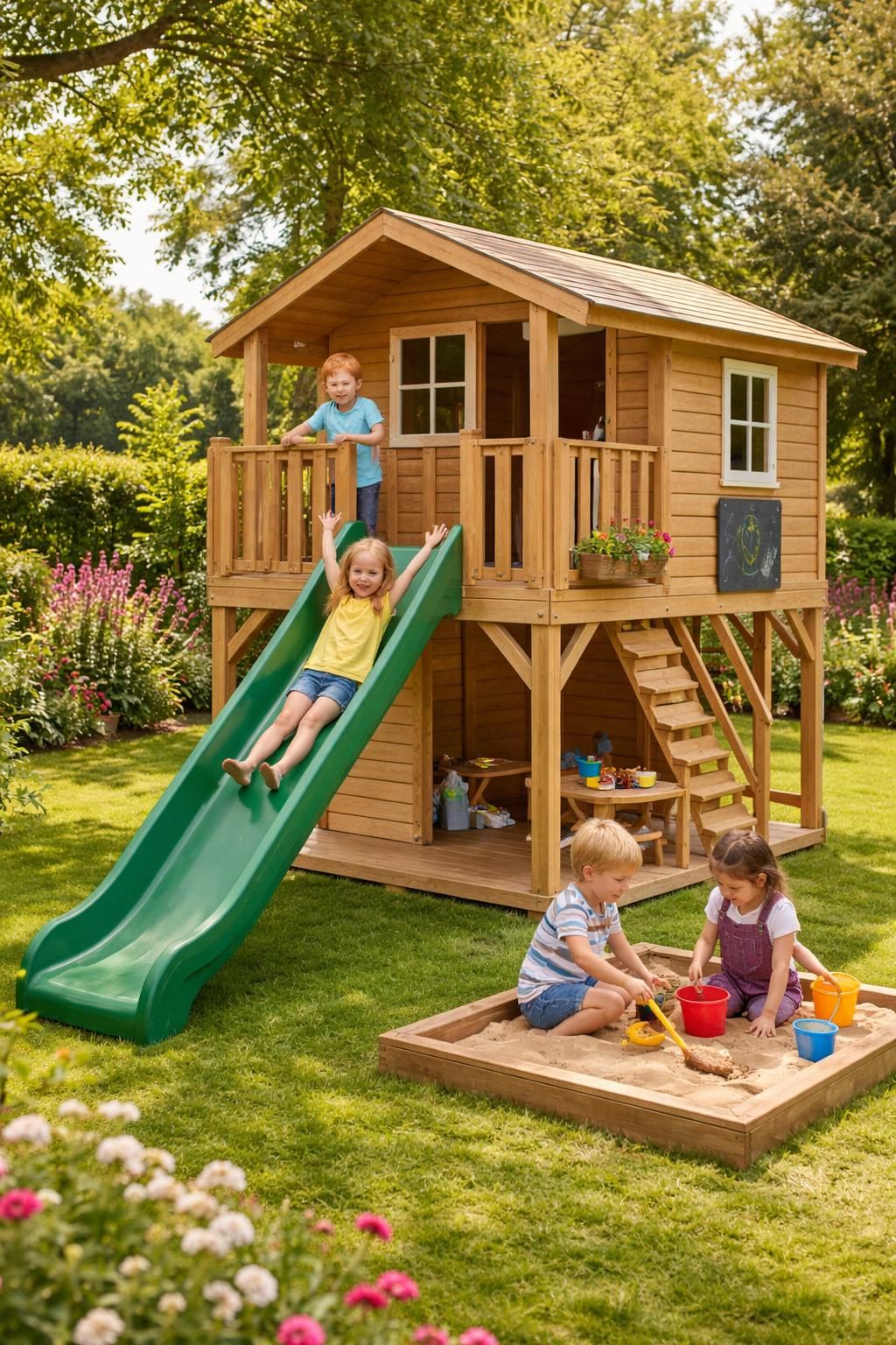 découvrez une cabane d'extérieur pour enfants, un espace ludique et sécurisé où ils peuvent jouer, rêver et laisser libre cours à leur imagination en plein air.