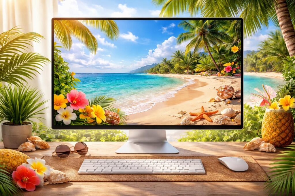 découvrez notre collection estivale de fonds d'écran pour donner à votre écran une touche fraîche et élégante cet été. sublimez votre appareil avec des designs uniques et colorés, parfaits pour la saison estivale.