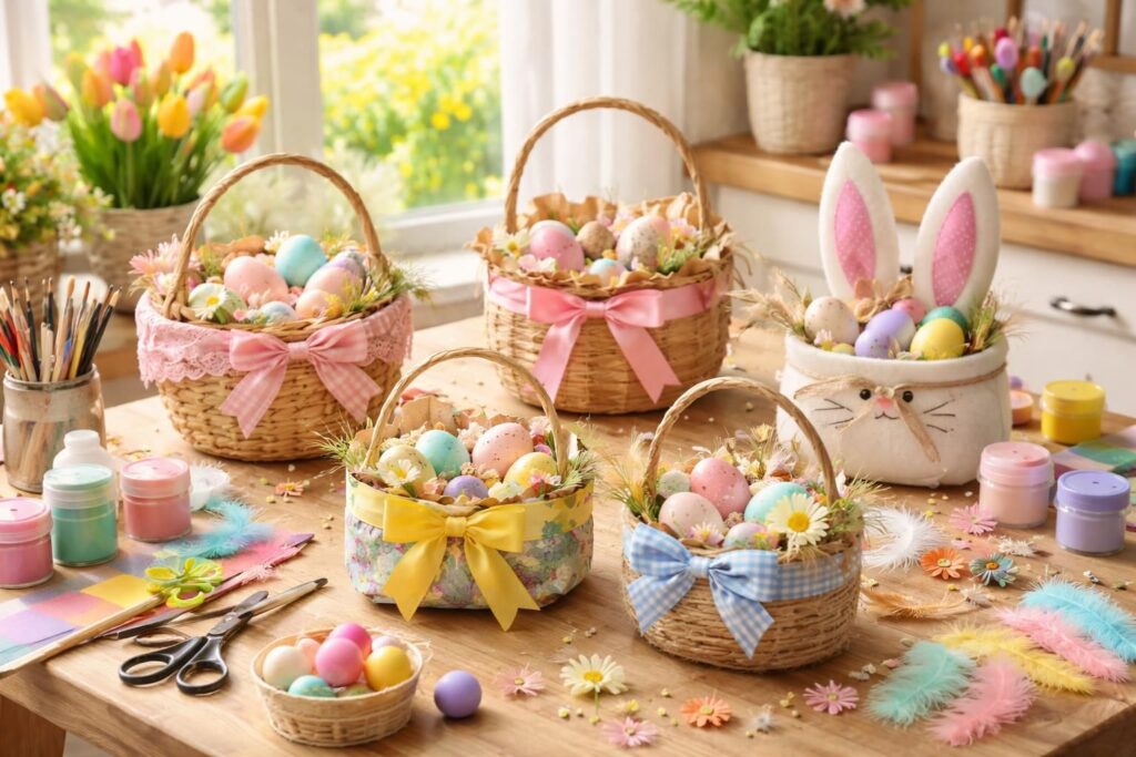 découvrez des idées diy originales et faciles pour créer votre propre panier de pâques personnalisé, parfait pour célébrer cette fête avec créativité et style.