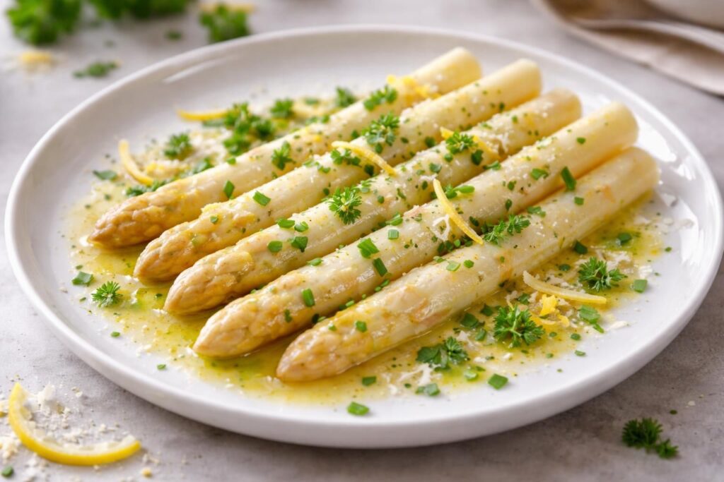 découvrez une délicieuse recette pour sublimer les asperges blanches et ravir vos papilles avec des saveurs raffinées et simples à préparer.