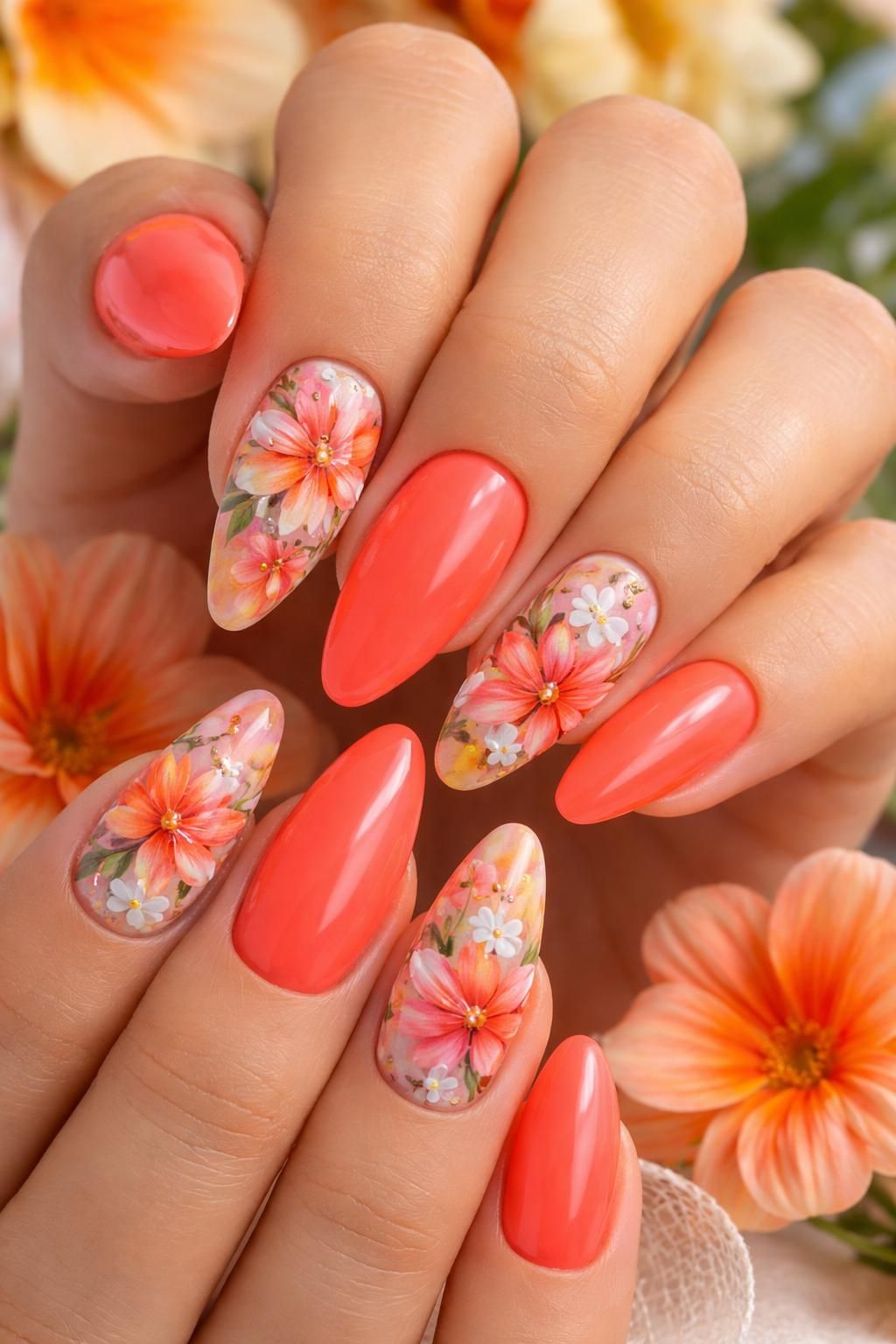 sublimez votre été avec des ongles fleuris éclatants, tendances et plein de fraîcheur pour un look estival parfait.