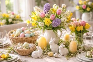 découvrez des idées créatives de centres de table pour sublimer votre décoration de pâques et émerveiller vos invités avec des compositions uniques et colorées.
