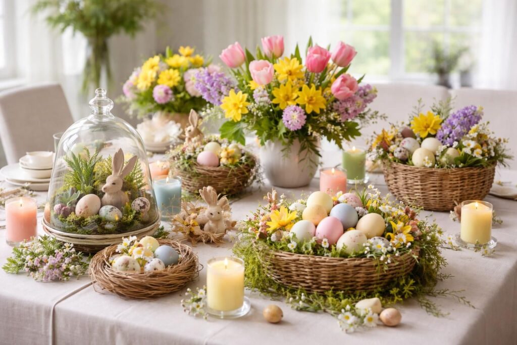 découvrez des idées créatives et originales pour sublimer vos centres de table de pâques et impressionner vos invités avec une décoration festive et élégante.