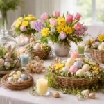 découvrez des idées créatives et originales pour sublimer vos centres de table de pâques et impressionner vos invités avec une décoration festive et élégante.
