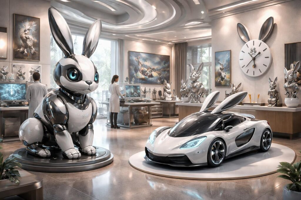 découvrez des inventions et œuvres uniques inspirées par l'univers fascinant des lapins, alliant créativité et originalité.