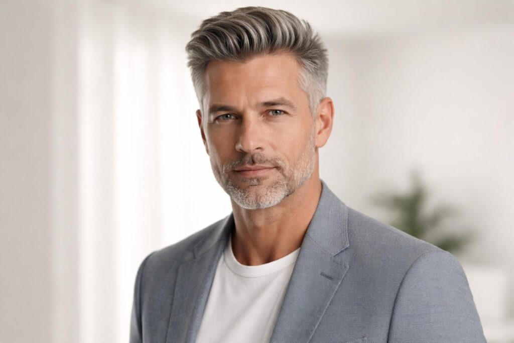 découvrez des coiffures élégantes et modernes spécialement conçues pour les hommes de 50 ans, alliant style, sophistication et simplicité pour un look raffiné.