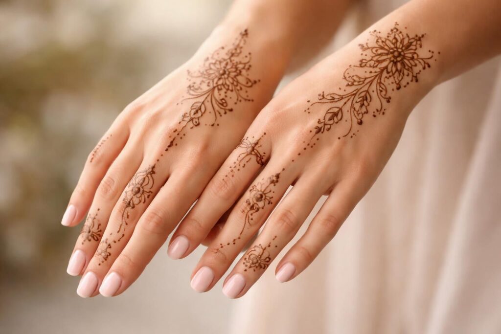 découvrez des motifs de henné élégants et simples pour sublimer vos mains avec style et délicatesse. idéal pour toutes les occasions, apportez une touche d'originalité à votre look.