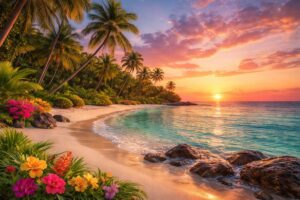 découvrez une sélection de fonds d'écran tropicaux envoûtants pour transformer votre écran en un véritable paradis d'évasion et de détente.