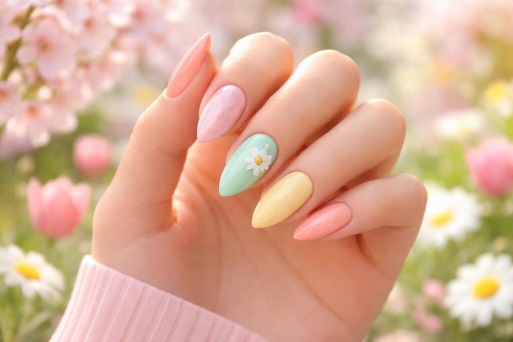 découvrez comment sublimer vos ongles en forme d'amande pour un printemps éclatant avec des couleurs fraîches et des designs tendance.