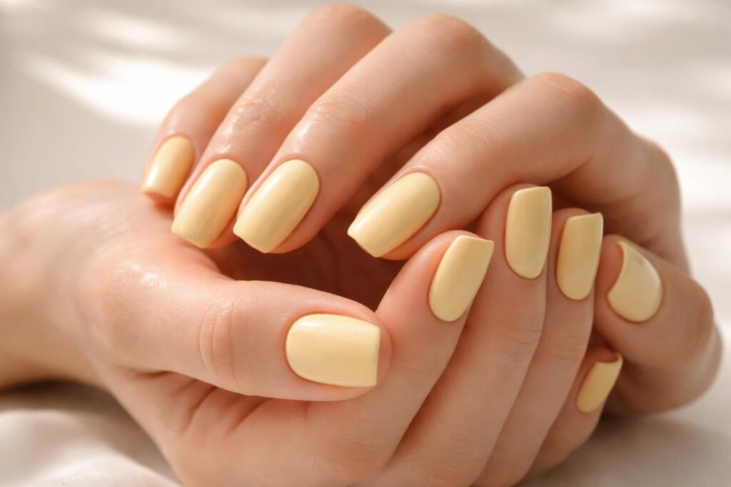 découvrez la tendance douceur avec notre guide pour sublimer vos ongles grâce à un jaune pastel élégant, parfait pour un look frais et chic.