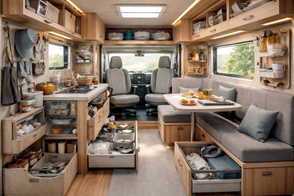 découvrez des astuces ingénieuses pour optimiser le rangement dans votre camping-car et profiter d'un espace organisé et fonctionnel lors de vos voyages.