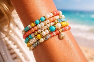 découvrez le bracelet en perles, l'accessoire incontournable pour ajouter une touche d'éclat et de couleur à votre look estival. parfait pour sublimer vos tenues de l'été avec élégance et fraîcheur.