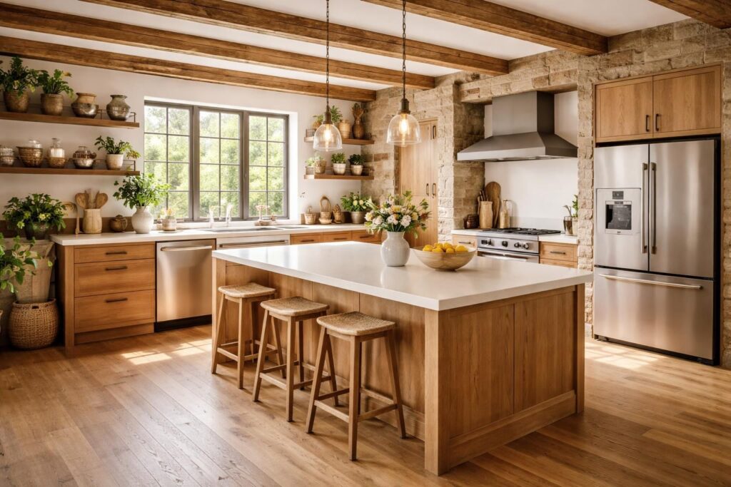 découvrez comment les cuisines de ferme revisitées allient charme traditionnel et modernité pour créer des espaces chaleureux et fonctionnels, parfaits pour votre maison.