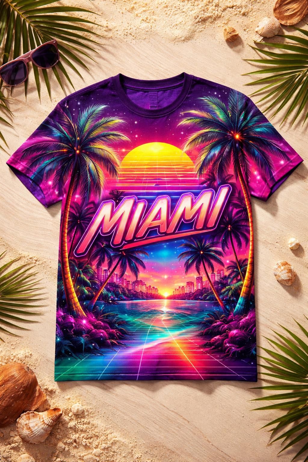 découvrez notre t-shirt stylé aux couleurs vibrantes de miami, parfait pour un look tendance et estival qui attire tous les regards.
