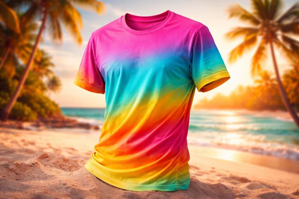 découvrez notre t-shirt stylé aux couleurs vibrantes de miami, parfait pour afficher un look unique et plein d'énergie estivale.