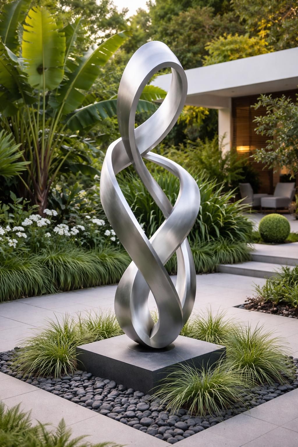 sublimez votre jardin avec une sculpture unique et élégante, alliant art et nature pour transformer votre espace extérieur en un lieu d'exception.