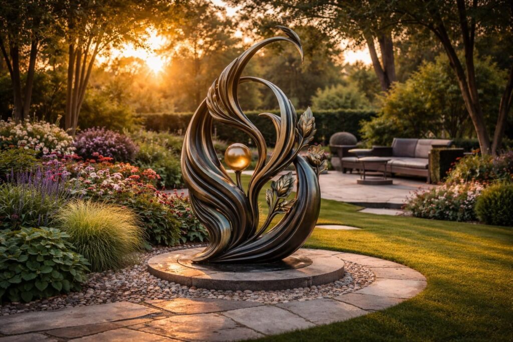 apportez une touche d'élégance à votre jardin avec une sculpture unique qui transforme votre espace extérieur en un véritable chef-d'œuvre.