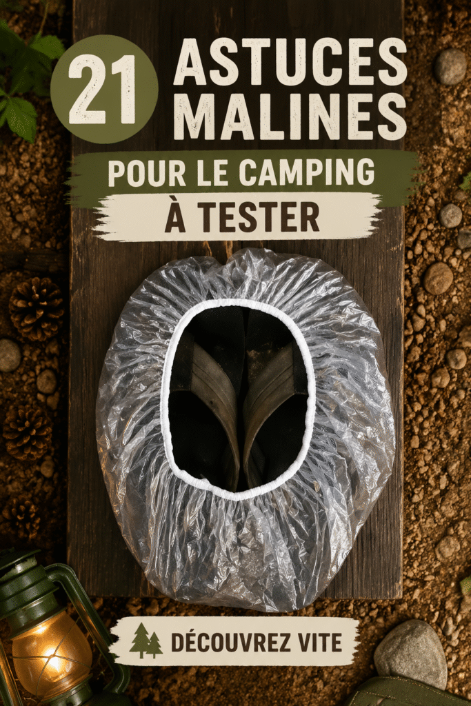 Un groupe d'amis profitant d'un bon repas autour d'un feu de camp durant une sortie camping, en pleine nature.