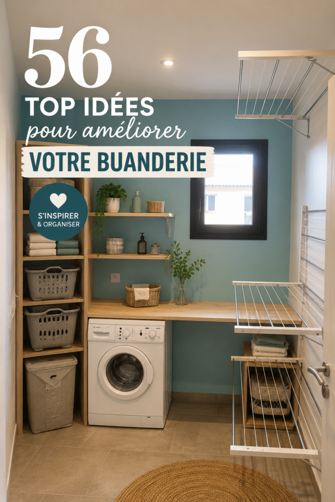 Une buanderie bien organisée et décorée