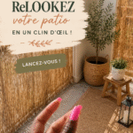 Patio bien aménagé avec des plantes et des meubles confortables