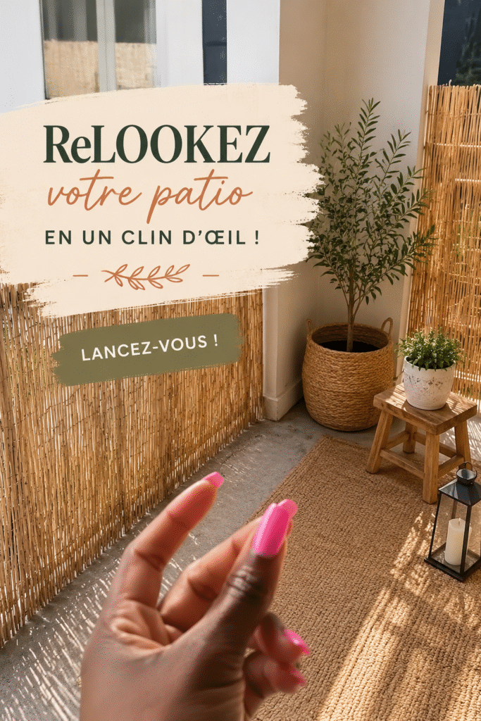 Patio bien aménagé avec des plantes et des meubles confortables