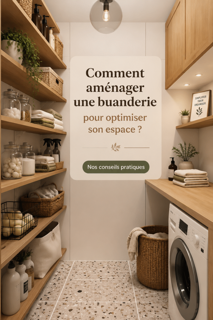 Buanderie optimisée avec rangements pratiques et idées déco
