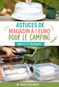 Diverse produits de camping en magasin dollar