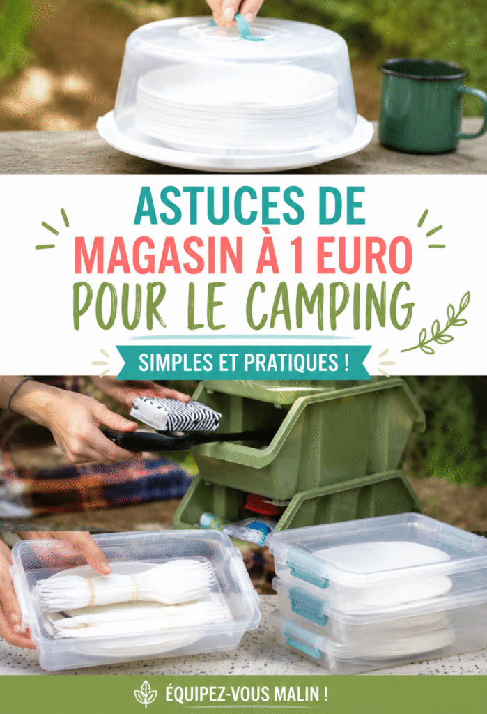 Diverse produits de camping en magasin dollar
