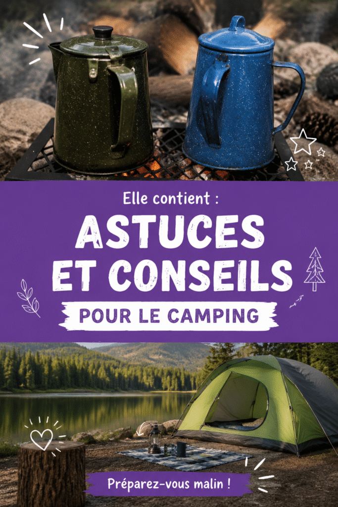 Campement bien organisé avec tout le matériel disposé pour une aventure en plein air