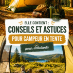 Une tente installée dans un cadre naturel lors d'un camping.